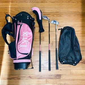 Lynx LX Jr. Kids Golf Club Set (Driver, 7 Iron, Putter) & Stand Golf Bag